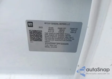 2023 Chevrolet Malibu Fwd 1Lt from USA, damaged, VIN 1G1ZD5ST2PF215105